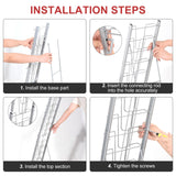 PATIKIL Detachable Magazine Display Racks Floor Standing 10 Layers Brochure Stand Catalog Literature Holder for Hotel, Exhibition, Office PATIKIL