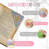 4PCS Diamond Art Bookmarks,DIY Diamond Painting Corner Bookmarks for Book Lovers,Cute Mandala Design Craft Kits for Kids,Adults,Beginners,Home and Office CHGANG