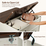 Memobarco 31.5" Lift Top Coffee Table with Storage,Square Coffee Tables with Lifting top for Living Room,Farmhouse Coffee Table with Storage Drawers and Large Hidden Compartment,Rustic White+Walnut Memobarco