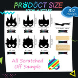 30 Pcs Unicorn Scratch Mask Rainbow Paper Art Mask, Wooden Stylus and Elastic Bands Scratchboard Party Dress up Costumes for Unicorn Party Supplies Sabary