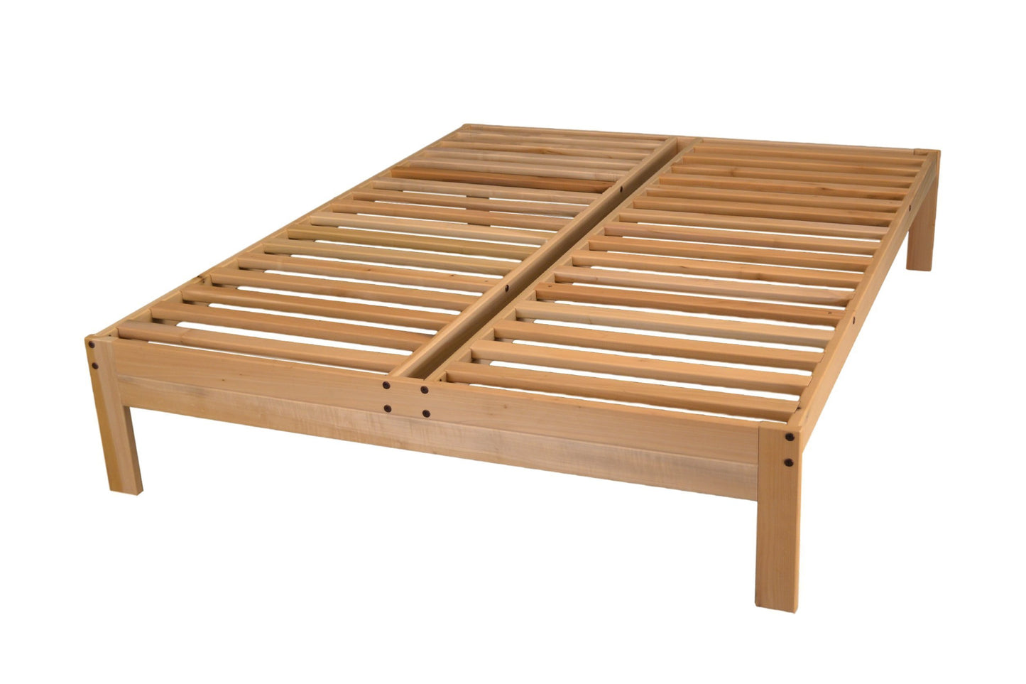 Nomad Platform Bed in Natural Poplar - Queen Size by KD Frames - WoodArtSupply