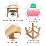 MOGUOBIN Wooden Steam Seat with Four Legs,Yoni Steam Chair,Yoni Steam Pot,Three-Dimensional Toilet,Heavy Bathroom Anti-Skid Shower Stool,Steaming Chair V Steam at HOM Eattachment 15.7" H (No Steamer) MOGUOBIN