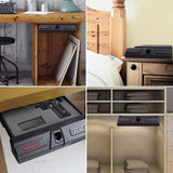 MAXSafes Slide-away handgun safe with Biometric Finger Vein Lock, Quick-Access, Under Desk Drawer Gun Safe for Home and Vehicle, 2 Pistols Safe Box, CA DOJ Approved (Store 50) MAXSafes