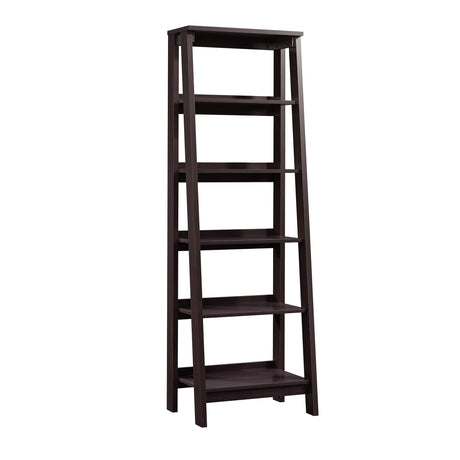 Sauder Trestle 5 Bookcase/Book Shelf, L: 23.54" x W: 16.61" x H: 71.14", Jamocha Wood finish Sauder