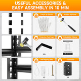 cynnda 4-Tier 40" W X 20" D X 60" H Garage Storage Shelves 2200LBS Garage Shelving Heavy Duty Adjustable Units Rack Metal Utility Shelf(Black) cynnda