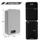 Sgorlds Gun Safe for Pistol, Portable Handgun Lock Box with Combination Lock, Pistol Safe for Car, Home, Travel, 11.5" x7.5" x2.5", Gray Sgorlds