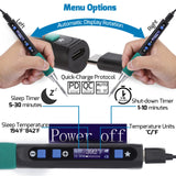 WEP 928D-IV Soldering Iron Kit with Fast Heating with C235 Tip, Dynamic Screen, Compact USB Soldering Iron with Tool Bag, Multi-Functional Cover, Type-C Charging, Sleep Mode, PD/QC Protocols WEP