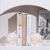 Cute Cat Book Ends for Shelves, Non-Slip Bookends for Heavy Books, Decorative Book Ends for Kids, Unique Bookends to Hold Books, Book Holders for Shelves, Book Stopper Cat GEPNUOQT
