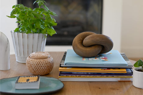 Rool Coffee Table Decor Coffee Table Books Decor Bookshelf Decorative Objects Modern Farmhouse Wood Knot Décor Dark Brown Rool
