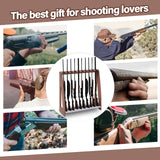 Yousoontic Indoor Gun Racks Freestanding Rifle Racks Gun Display Stand with Soft Padding Safe Heavy Duty Gun Storage for Cabinet Holder Accessories (Walnut,31.5 x 31.1 x 10.6 Inches) Yousoontic
