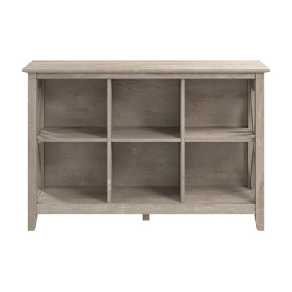 Bush Furniture Key West 6 Cube Bookcase in Washed Gray, Small Organizer for Home Office, Living Room, and Entryway - WoodArtSupply