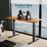 SMUG Standing Desk, Electric Adjustable Height Sit Stand Up Down Computer Table, 40x24 Inch Ergonomic Rising Modern Lift Motorized Gaming Desktop Workstation for Work Home Office, Brown SMUG
