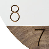 La Crosse 404-3630B 12" Sierra Wood Quartz Analog Wall Clock, White La Crosse