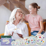 Josongslax Beginner Embroidery Kits for Adults, Hand Cross Stitching Patterns Sewing Crafts Hobbies Set with 6 Embroidery Hoops, DIY Punch Needlepoint Learn 36 Stitches Embroidery Starter Kit Gift Josongslax