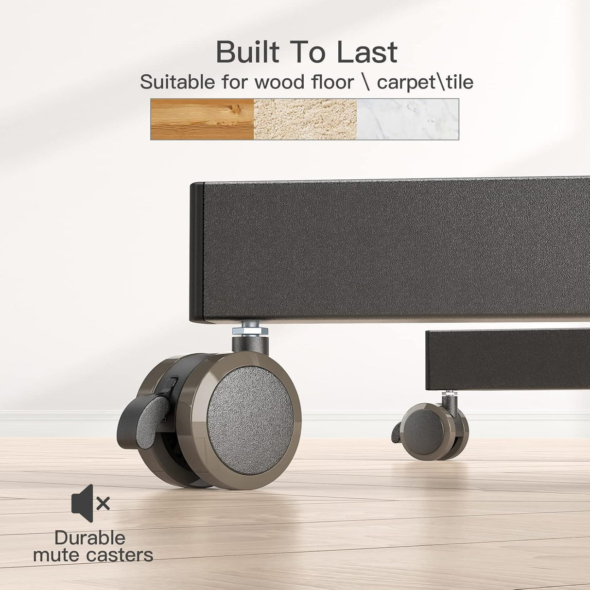 Perlegear Mobile TV Cart, Rolling TV Stand for 13-50 inch TVs with 30° Tilt Universal TV Cart for LED/LCD/OLED TV Height Adjustable Floor TV Stand Holds 44lbs Portable Monitor Stand Max VESA 200x200mm Perlegear