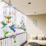 JeCuiK Hummingbird Diamond Painting Wind Chimes Double Side DIY Diamond Art Kits for Adults Diamond Painting Kits Wind Chimes 3D Diamond Art Suncatchers Hanging Ornament Crafts for Garden Decor JeCuiK