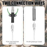 lasuroa 6pcs Grease Gun Fitting Kit, 90 Degree Grease Coupler Grease Needle Nozzle Tip Dispenser Grease Injector Needle Grease Gun Adapter Accessories Fit 1/8" NPT Grease Guns, Easy to Connect lasuroa