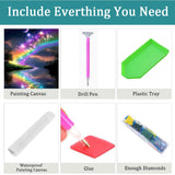 5D DIY Diamond Painting, 30x40cm Rainbow Galaxy River Starry Sky Art, Full Round Drill Craft for Adults Beginners, Dreamy Room Decor Gift Amz Camel