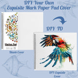 135lb/200gsm Marker Paper Pad, 8.3×8.9in Double Sided Bleedproof Sketch Pad, 30 Sheets Art Paper Spiral Sketchbook, Smooth Painting Coloring Alcohol Marker Paper for DIY, Gift Prudiut