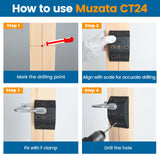 Muzata Upgraded Multi Angle Drill Guide Fit 30 45 90 Degree Cable Railing Kit Stair Visible Template Jig 4 Sizes Guide Track for Straight and Angle Hole Wood Post CT24 CT1 Muzata