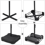 Yaheetech 15 ft Triple-size Patio Umbrella w/Base Included - Market Extra-Large Double Sided Umbrella - Twin-size Patio Parasol w/Easy Crank & 12 Strong Ribs & Ventilation Openings,Sky Blue Yaheetech