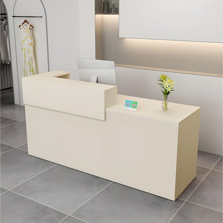 Reception Desk with Drawer Storage Lockers, 39-95 in Front Desk Reception Counter Table, Modern Checkout Counter for Salon, Offices, Hotel, Store, Retail Stores Reception Room Tables UxxStore