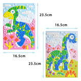 CCINEE Mosaic Sticker DIY Handmade Art Crafts Kits Christmas New Year Gifts for Kids Elephant Parrot Astronaut Dinosaurs 8 Packs CCINEE