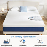 Natulliy Full Mattress 10 Inch Gel Memory Foam Mattress in a Box, Medium Firm Support, Removable Cover, Fits Various Bed Frames,Non-Fiberglass Full Size Mattress Natulliy