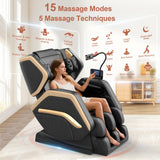 NAGLIFOR Massage Chair Full Body, Zero Gravity Massage Chair with Heating, 8 Airbags, 14 Fixed Rollers, Foot Massage, Bluetooth Speaker, Touch Remote Control, Nightlights for Family and Friends NAGLIFOR
