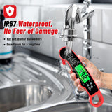 Meat Thermometer Digital, IP67 Waterproof Food Thermometer for Cooking and Baking, Instant Read Meat Thermometer with Backlight, Hold Function & Magnet for Kitchen, Beef, Grill, BBQ, Candy, Turkey PAWPRO
