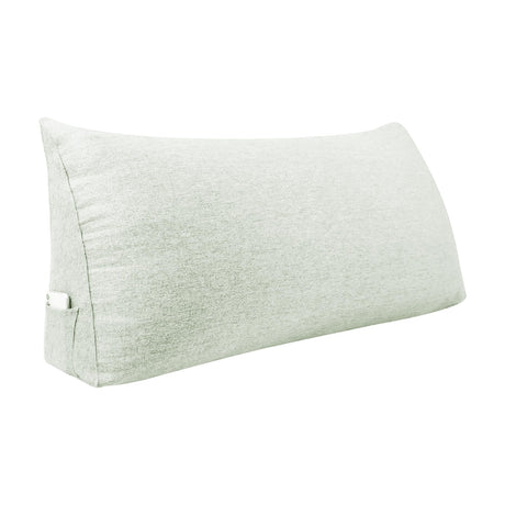 BNCKTRD College Dorm Room Headboard Pillow Twin XL Bed Wedge Bolsters Back Support Backrest Cushion for Reading Working Sitting on Bed Daybed Couch Bunk Bed Rest Pillow Linen Ivory BNCKTRD