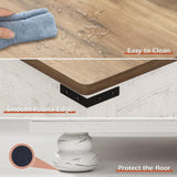 Farmhouse Lift Top Coffee Table with Storage, White Coffee Table with Hydraulic Gas Rod, Large Coffee Table with Wood Gourd Feet, Square Coffee Table with Large Hidden Storage for Living Room MaverickFurni