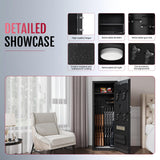KAER 12-15 Gun Safe, Biometric Gun Safes, Rifle safe, Gun Safe for Rifles and Pistols, Gun Cabinet for Home & Hunting with Gun Racks and Removable Shelves, Suitable for AR15 KAER
