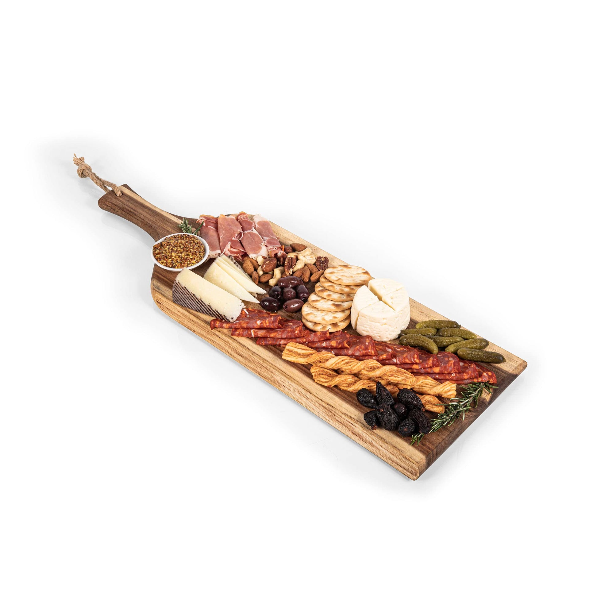 PICNIC TIME Monogram - B - Personalized Artisan 24" Acacia Charcuterie Board with Raw Wood Edge, Cheese Board, Serving Platter, (Acacia Wood) - WoodArtSupply