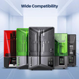 ELEGOO Water Washable ABS-Like Resin, 3D Printer Resin with High Toughness, Low Viscosity and High Precision, 405nm Rapid UV-Curing Photopolymer Resin, Clear Green 1000g ELEGOO