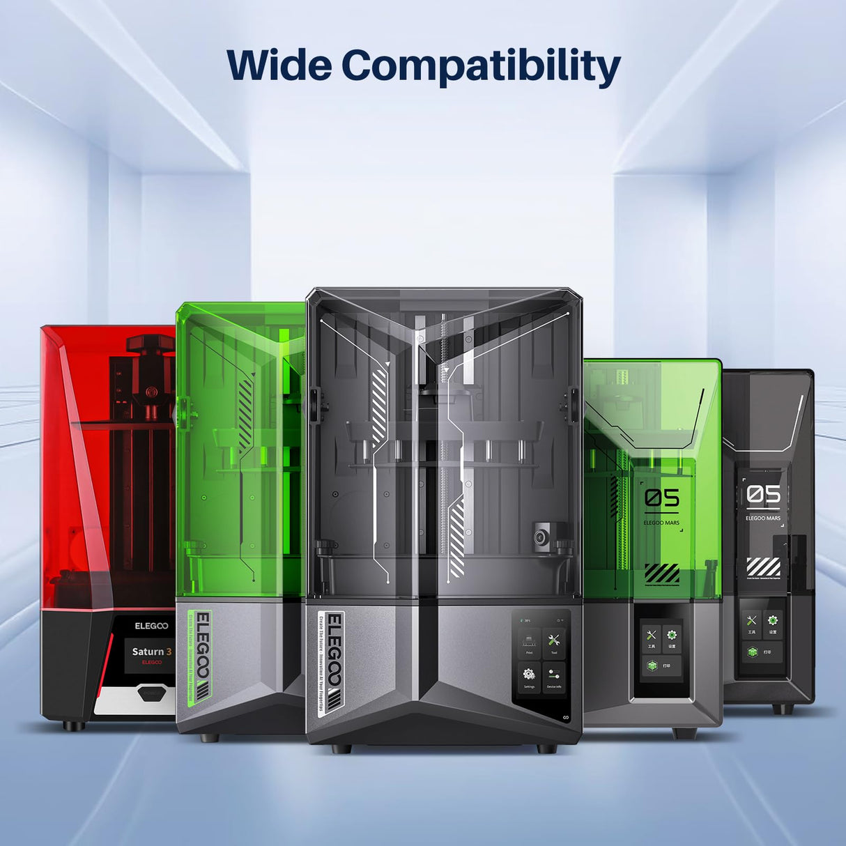 ELEGOO Water Washable ABS-Like Resin, 3D Printer Resin with High Toughness, Low Viscosity and High Precision, 405nm Rapid UV-Curing Photopolymer Resin, Smoky Black 1000g ELEGOO