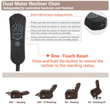 JIKFRIMA Power Lift Recliner Chair for Adults Elderly Lay Flat Leather Recliners with Massage Heating, Extended Footrest, Wireless Charging Device, USB Ports, Cup Holder, Lumbar Pillow, Up to 400LBS JIKFRIMA