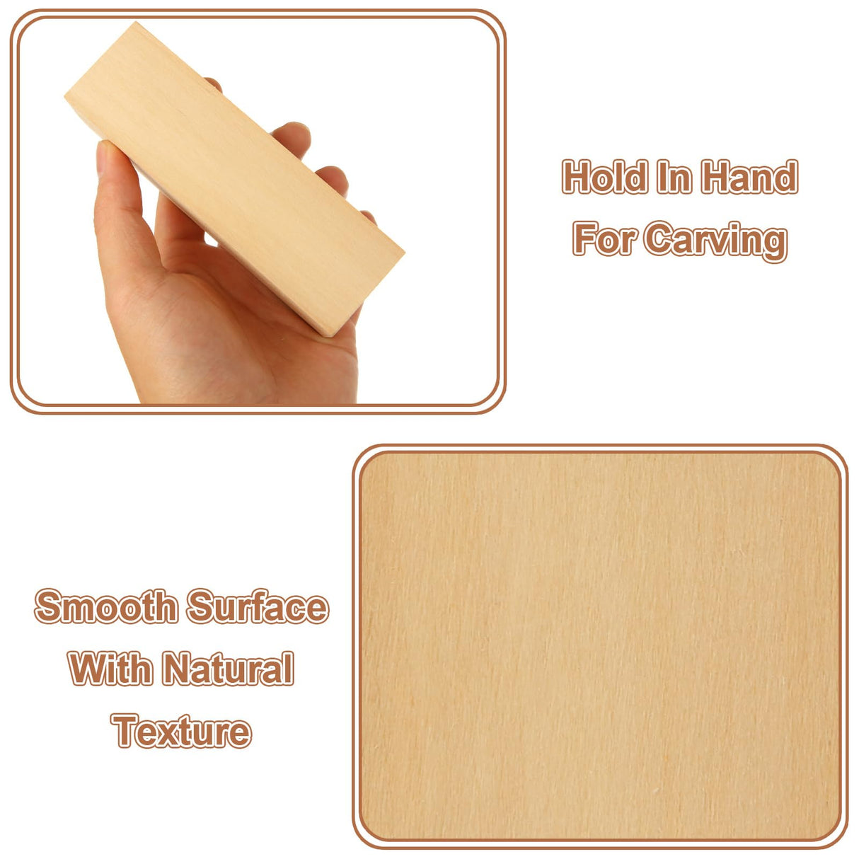 LDHHYH 12 Pack Basswood Carving Blocks Set, Unfinished Wood Blocks, Whittling Wood for Carving Edging DIY Home School Use - 5 x 1.5 x 1.5 inch LDHHYH