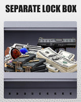 KAER 10-12 Gun Safe, Gun Safes for Rifles and Pistols, Large Gun Safe for Home Rifles and Shotguns, Gun Cabinet, Rifle Safe, Gun Safes & Cabinets, Quick Access Gun Safes with Adjustable Shelves (Grey) KAER