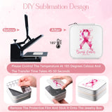 Tondiamo 6 Pcs Sublimation Travel Jewelry Case Small Travel Jewelry Box Portable Jewelry Organizer Mother's Day Travel Gifts(White) Tondiamo