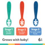 Nuby Baby's First Spoons Set - (3-Pack) Feeding Utensils for Babies - 6+ Months Nuby