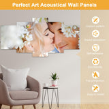 MecTo 10 Pack Custom Soundproof Panels, Personalized Sound Absorbing Wall Art, Customized Acoustic Panels, Self-Adhesive Acoustic Panels Home & Office Decor (78.7×39.3in) MecTo