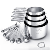 TILUCK Stainless Steel Measuring Cups & Spoons Set, Cups and Spoons,Kitchen Gadgets for Cooking & Baking (Medium) TILUCK