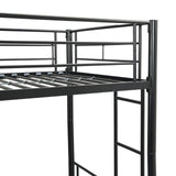 EMKK Twin Over Twin Bunk Bed with Trundle,Metal Triple Bunk Beds w/Two Side Ladders & Safety Guard Rail,3 in 1 Bunk Beds for Kids Teens, No Box Spring Needed Metal Bunkbed,Can be Divided Into Two Beds EMKK