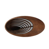 by Papella Design, Natural Walnut Veener Coffee Tables for Living Room, Rustic Table, Mesa De Centro para Sala, Center Table, Glass Table top, Walnut Color, (Drop) Papella modüler mobilya