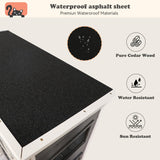 QUYZE Catio Outdoor Cat Enclosure, Large Outdoor Cat House for Mulitiple Cats, 4 Tiers Walk in Catio for Cats Outdoor Patio, 4 Tiers Cat Houses with Weatherproof Roof, Hanging Hammock, Bridge QUYZE