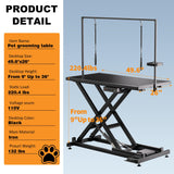 Goldshire Professional Electric Lift Dog Grooming Table, 50 Inch Heavy Duty Pet Grooming Station with Roller, Adjustable Overhead Arms and Tool Organizer Suitable for Home and Commercial Use Goldshire