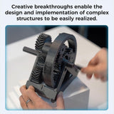 Official Creality Hyper PLA-CF (Carbon Fiber) Filament 1.75mm, High Speed PLA-CF 30-300mm/s 3D Printer Filament, Dimensional Accuracy +/-0.02mm, Fit Most FDM 3D Printers，1KG(2.2lbs) Spool Black Creality