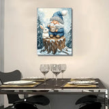 Gnome Diamond Art Kits for Adults,5D Diamond Art Painting for Beginner,Full Round Drills Winter Forest Painting with Diamonds,DIY Crafts Rabbit Gem Art for Wall Decor 12 X 16 in DIYDECORFUN