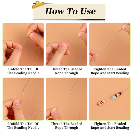 4Pcs Bead Spinner Needles Big Eye Beading Needles Stainless Bead Needle,Bead Needles for Jewelry Making Bracelet Necklace Jewelry Making (Needle) Tucnoeu